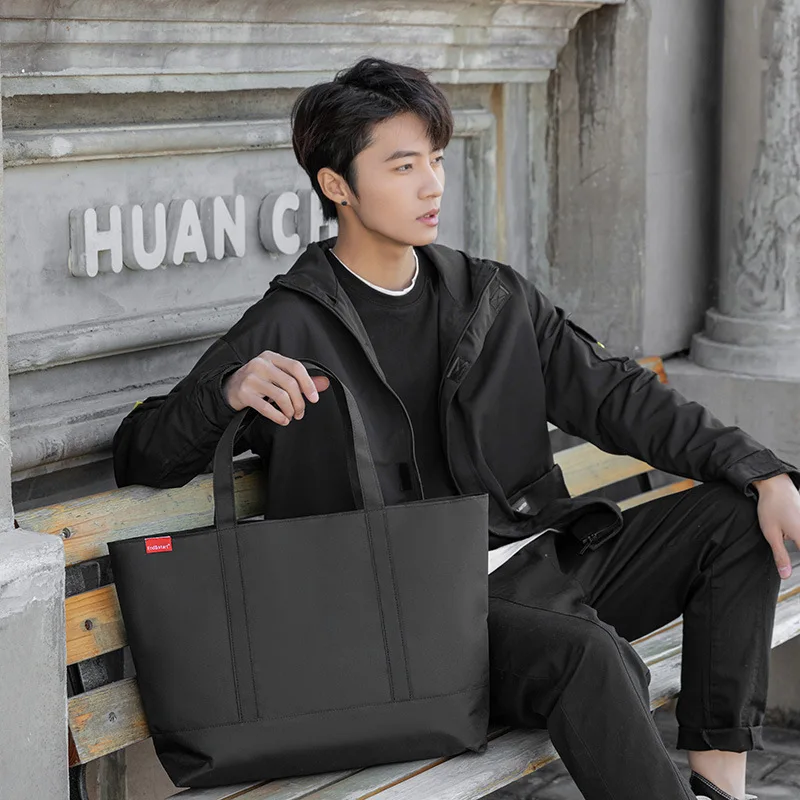 Men's Large Capacity Shoulder Messenger Bag Women's Korean Style Canvas Leisure Shopping Bag Handbag