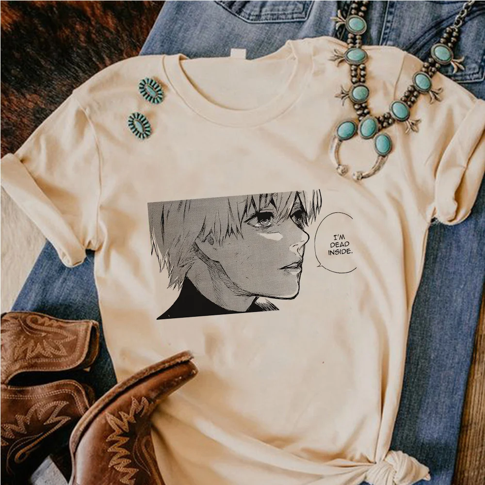 

Токийский Гуль, женские футболки, японский топ с графическим рисунком в стиле Харадзюку, уличная одежда для девушек с мангой 1920-х годов