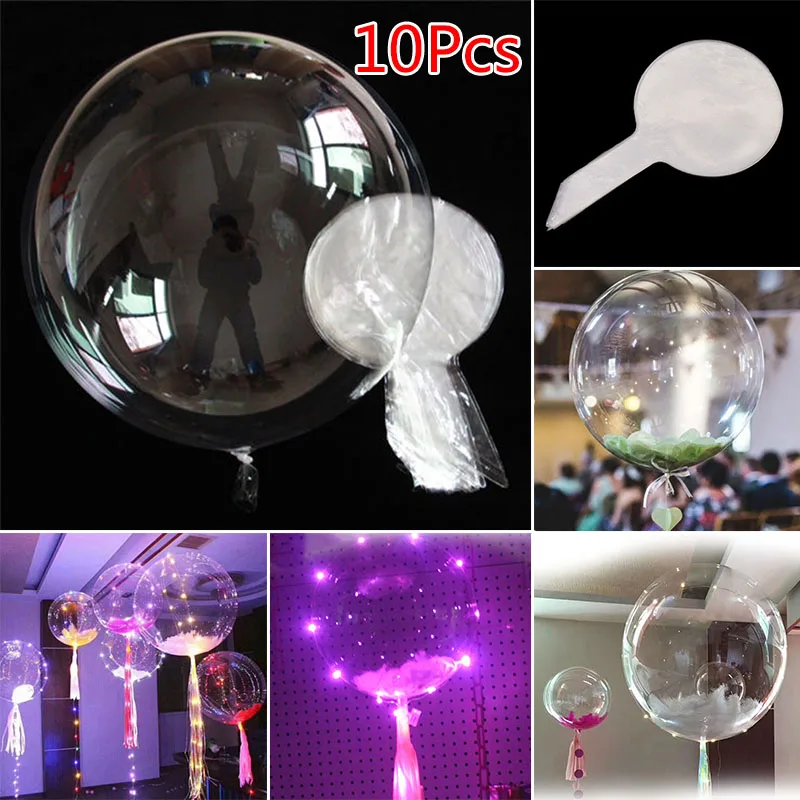 

10pcs 18-20inch Transparent Bobo Ballons Christmas Wedding Birthday Party Bubble Balloon Decorations Clear Globes Helium Baloons