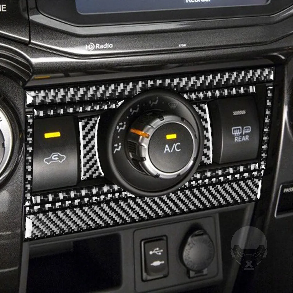 

Подходит для Toyota 4runner 2010-2020, автомобильные запчасти из углеродного волокна, наклейка на панель переключателя кондиционера