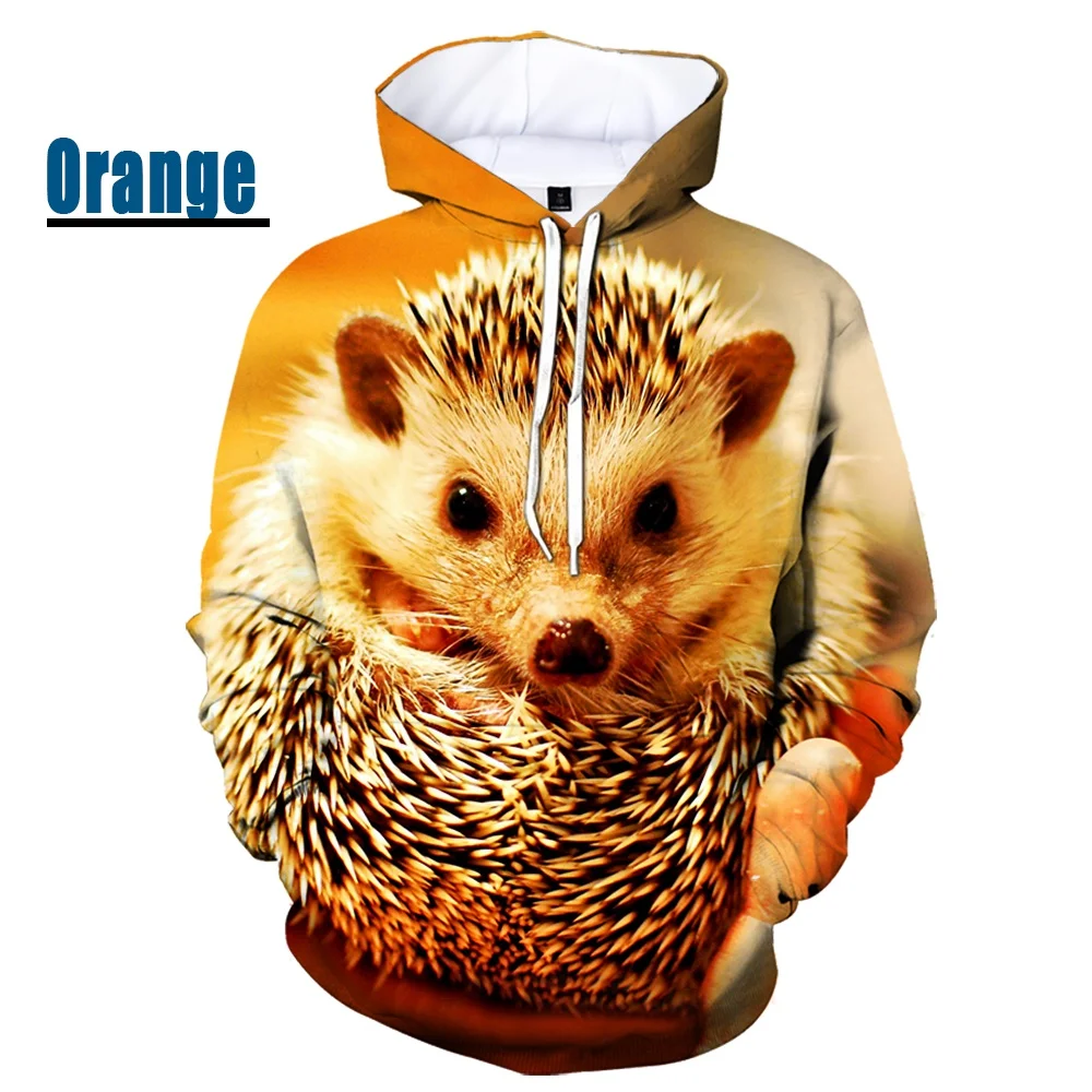 Men/Women Fashion 3d Animal Hedgehog Pattern Printed Sweatshirt Hip Hop Couple Sweatshirt Animal Cool Top