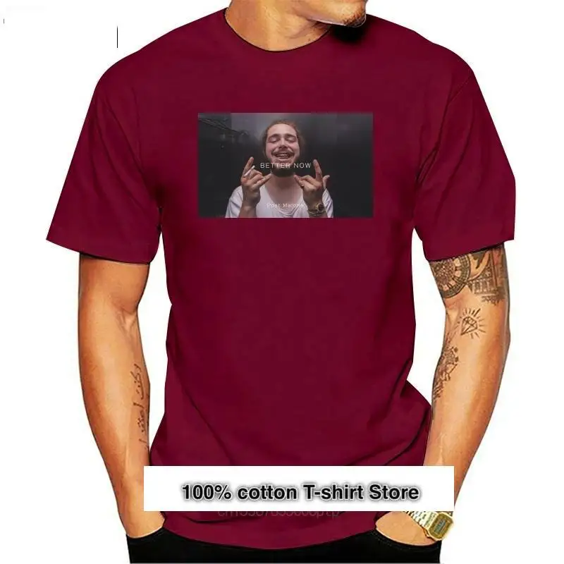 

Camiseta de algodón de Post para hombre, ropa de manga corta, talla grande, 2020