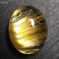 natural gold rutilated quartz pendant 221812mm brazil oval necklace gold rutilted 18k gold women men jewelry aaaaaaa
