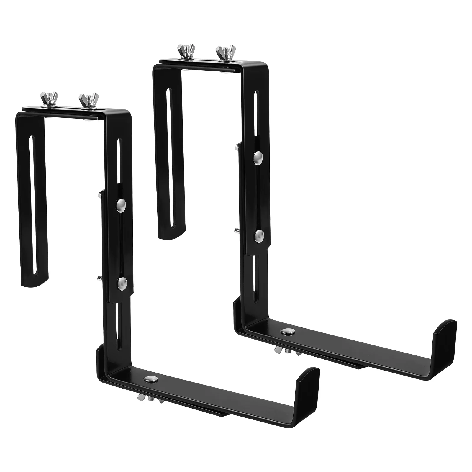 

2Pcs Strong Simple Flower Box Railing Bracket Hanging Bracket for Balcony Garden