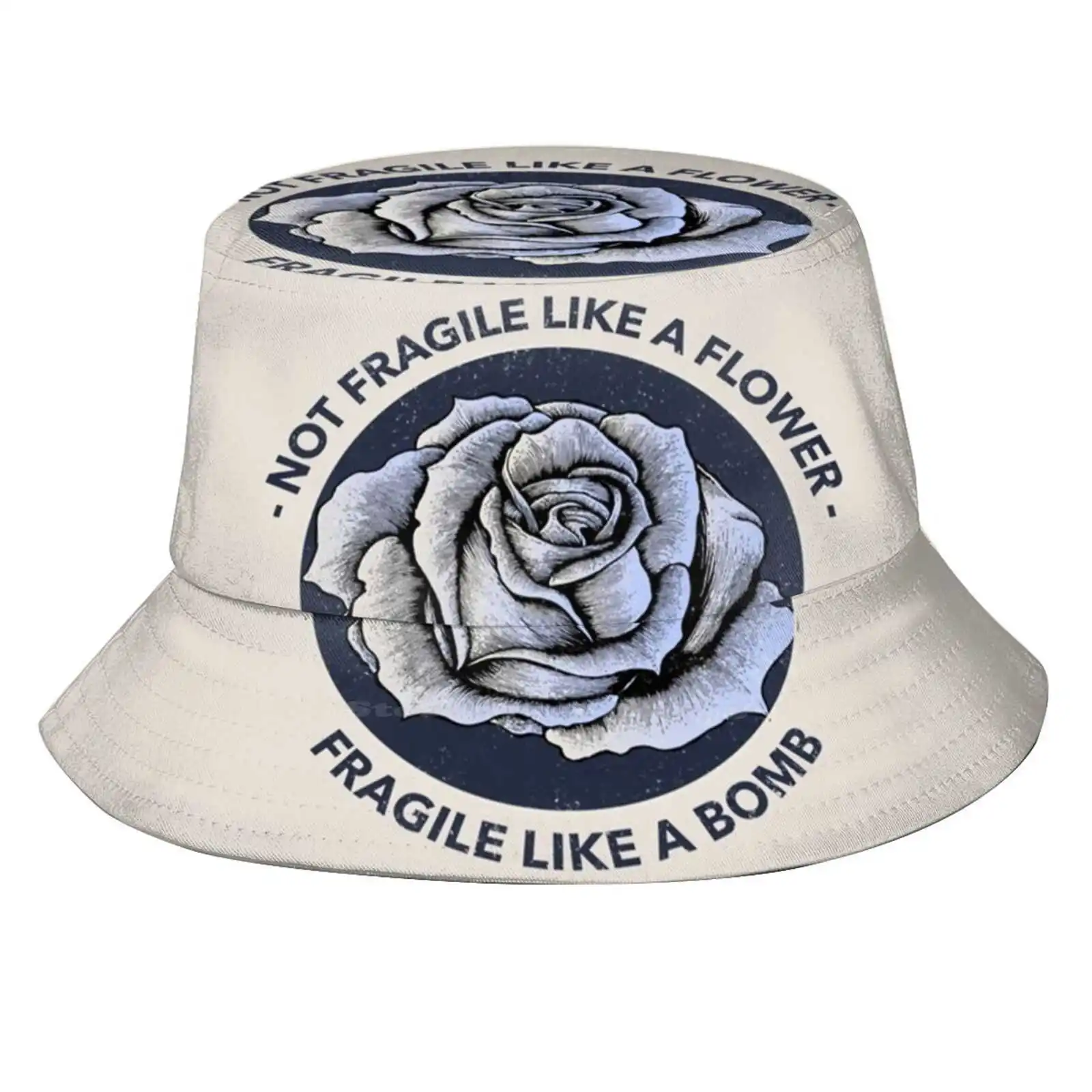 

Как цветок, хрупкий, как бомба, дизайн, печать, Панама для путешествий, шляпы, феминистские цветы, как цветок, хрупкий, как бомба