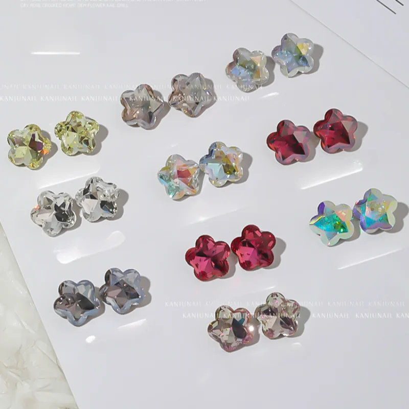 

Nail Charms Glitter Plum Blossom Diamond Jewelry Flower Art Rhinestones Supplies for Professionals Nails Decoration Accesories