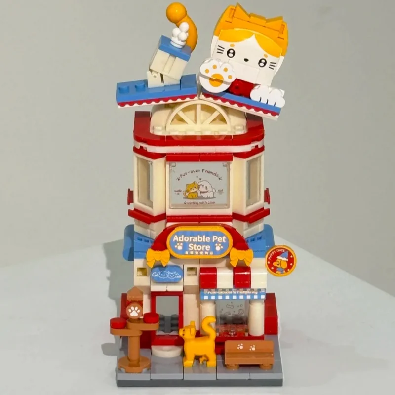 Фото Конструктор WeKKi Creative Park Street View Shop 5.0: Магазин очаровательных зоотоваров и игрушек, модель для сборки, подарки на день рождения №3