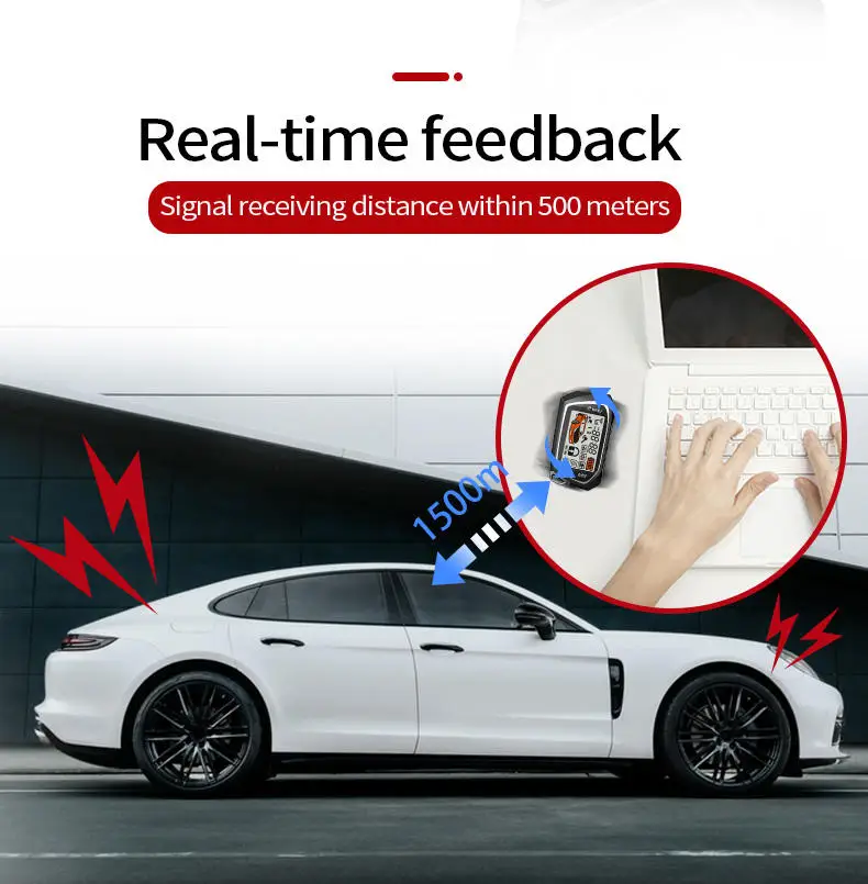 SPY Universal Two Way Car Alarm System Lcd Remote Engine Start Stop | Burglar