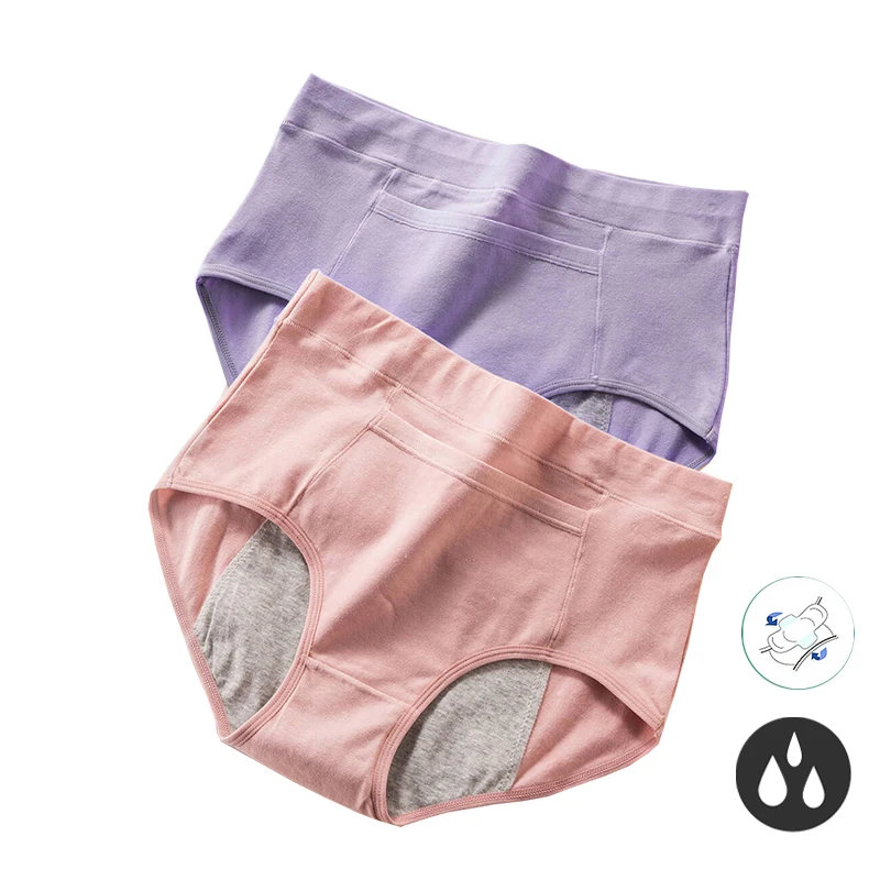 Купи New Leak Proof Menstrual Panties Physiological Pants Widen Women Underwear Period Soft Cotton Waterproof Briefs Dropshipping за 179 рублей в магазине AliExpress