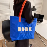 alphabet canvas women shoulder bag fashion printing large capacity shopping reusable student 2022 designer handbags high quality