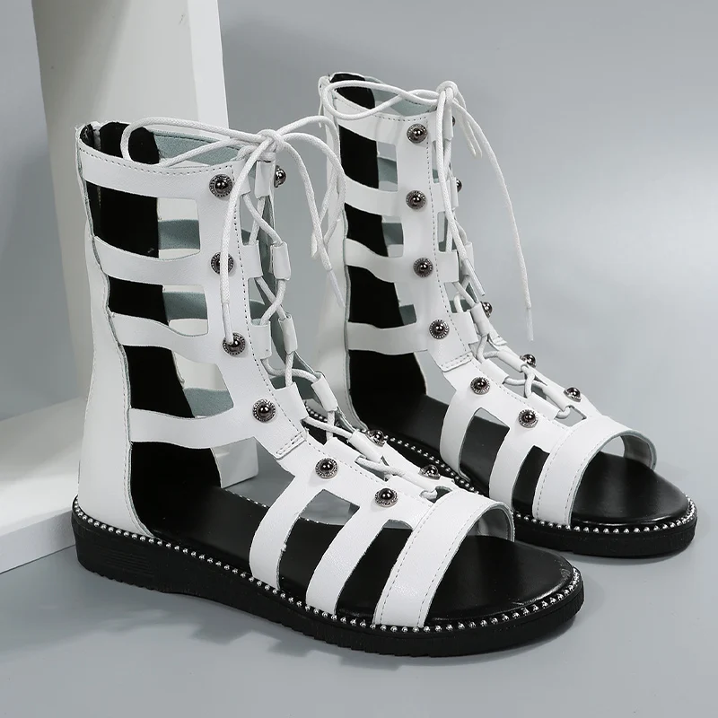 

Женские босоножки на платформе, повседневные босоножки на плоской подошве, спортивные пляжные сандалии с перекрестной шнуровкой и ремешком на пятке, лето 2023