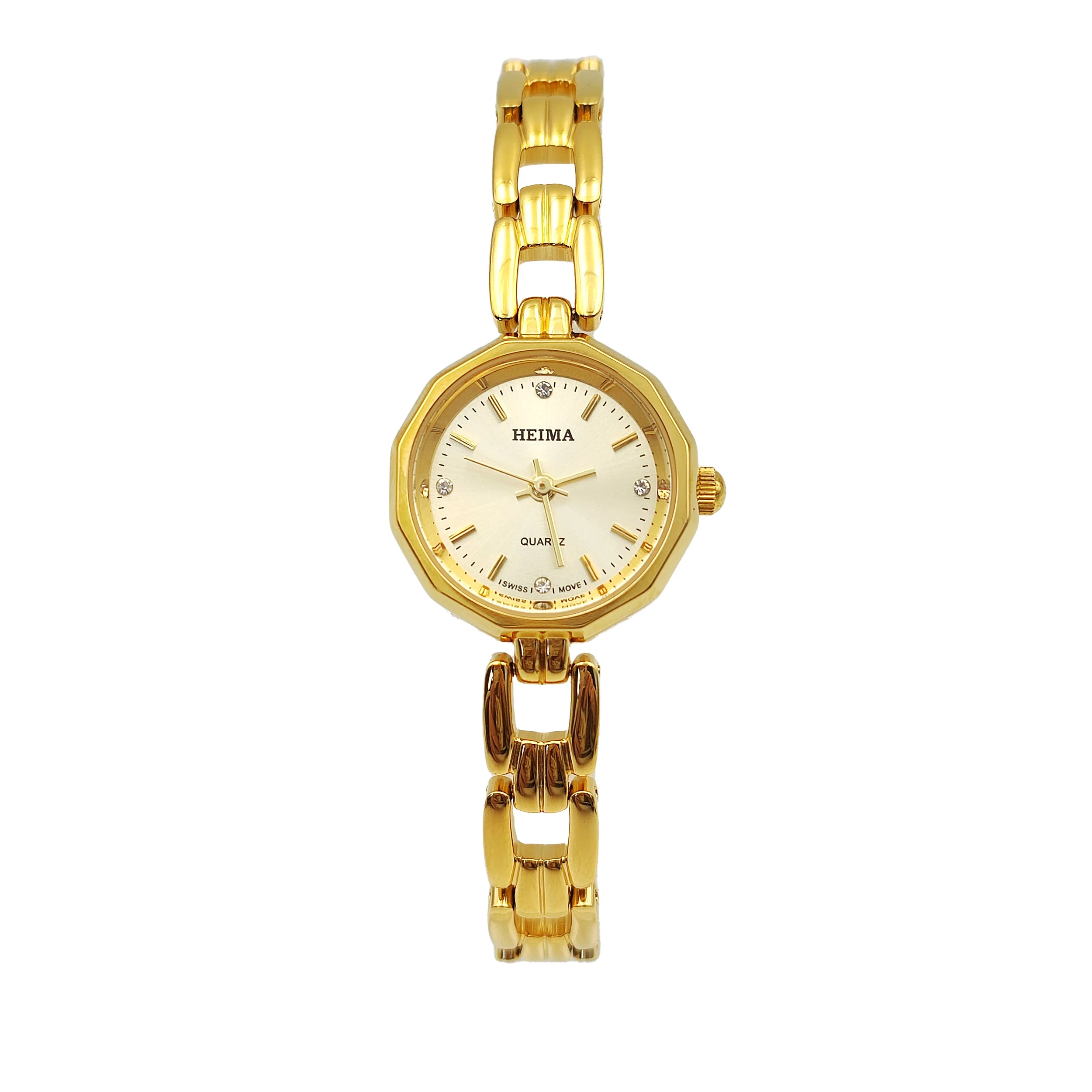 

Chinese old brand niche light luxury Inner Octagonal Retro Literary Swiss Movement Small Real Gold-plated Waterproof Quartz