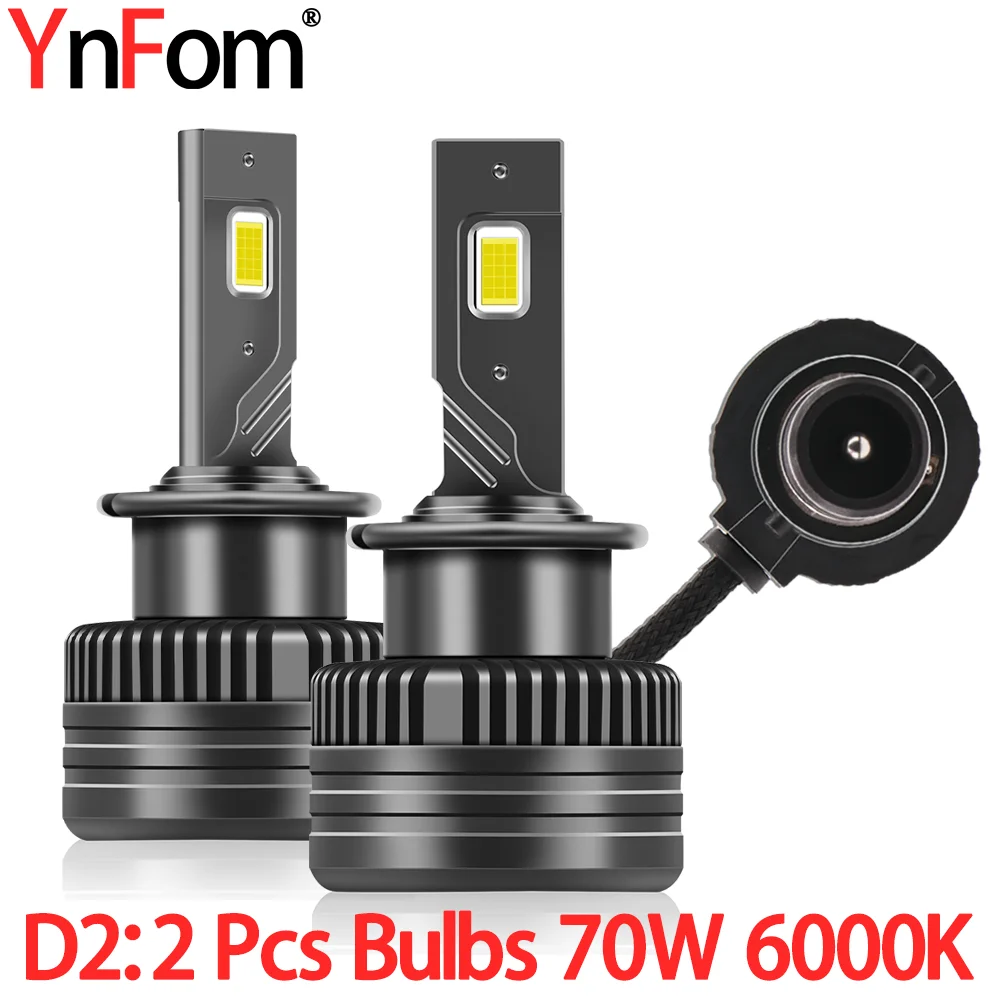 YnFom Car Special HID To LED Headlight Canbus(2 Pcs)D2S D2R Bulbs Kit For Daihatsu Lexus Brand Cars For Low Beam,Car Accessories