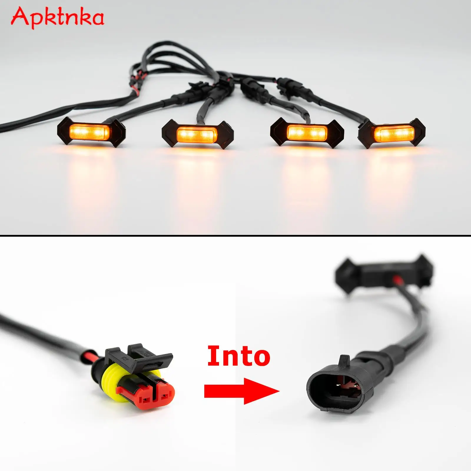 4 шт. дымчатые линзы янтарсветодиодный светодиод 12 В Решетка Света для Ford F250 Dodge Ram