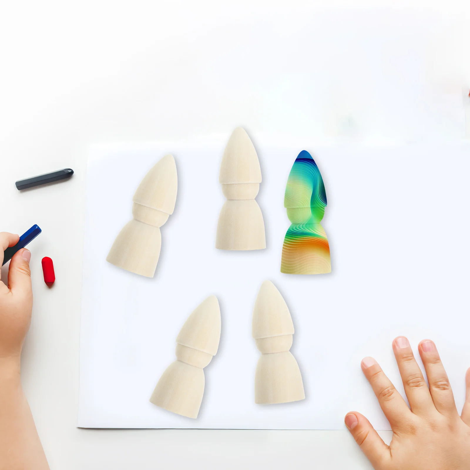 10 шт. окрашенные деревянные фигурки для детей принадлежности самостоятельного