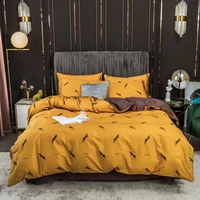 luxurious yellow leopard european 600tc egyptian cotton bedding set linens fitted flat sheet pillowcase quilt cover