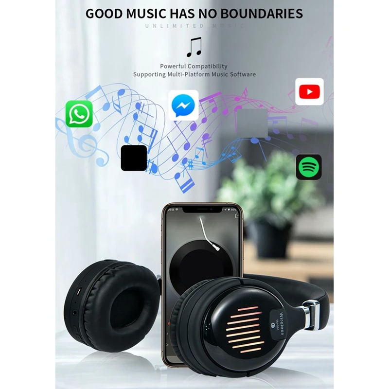 

Bluetooth-наушники RISE 5,0, беспроводные наушники со светодиодной подсветкой для игровой консоли PS4, компьютера