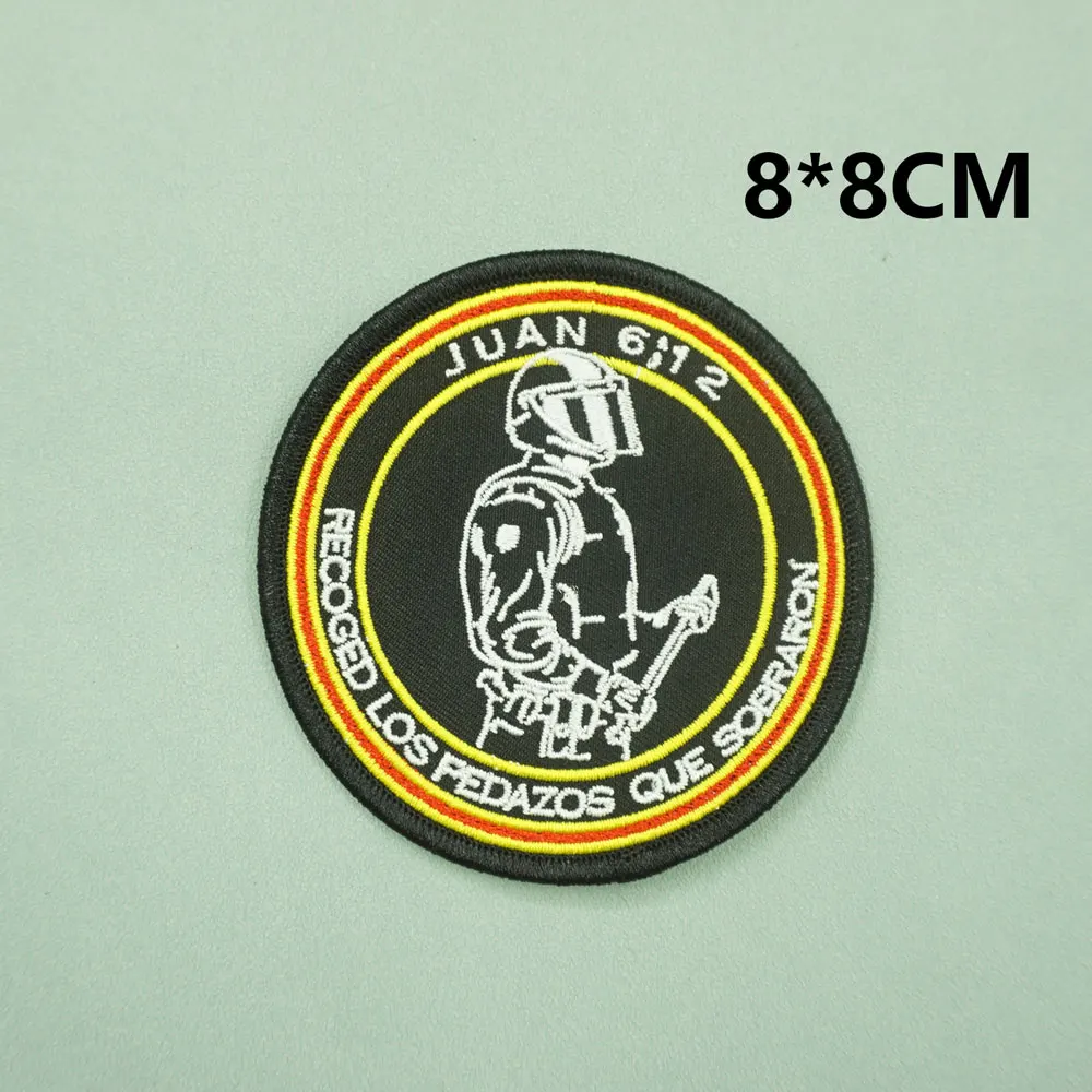 

LUCAS JUAN MATEO embroidered patches with sew on and hook backing For clothing