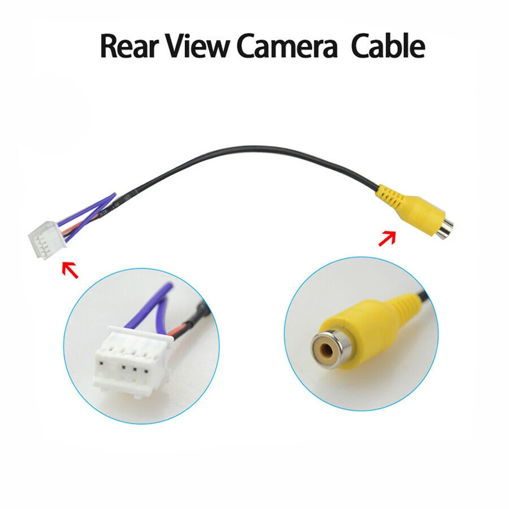 10 Pin Car Rear View Camera Adapter Cable Parking Backup Camera Video Cable Adapter RCA Reversing Rear View Cable Adaptor images - 6