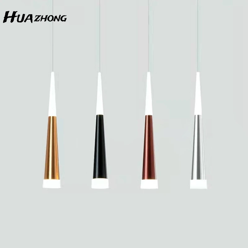 Dimmable Cone LED Pipe Pendant Lamp COB Kitchen Island Dining Room Shop Bar Counter Bedside Pendant Light 7W9W12W AC85-265V