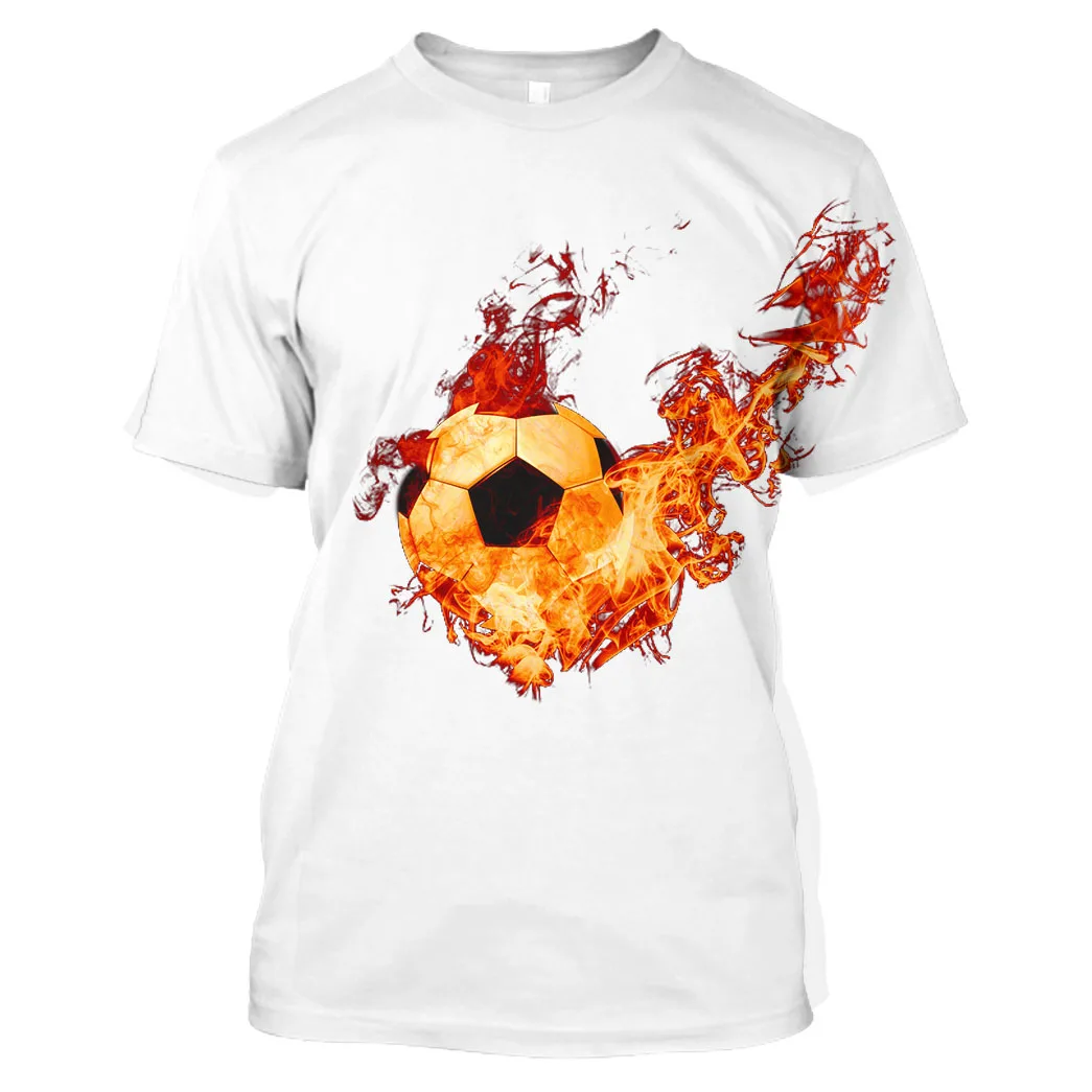 

Jumeast 3D Graphic Tees Oversized Football Jersey Printed Men T Shirt Sweat Anime Gym Manga Sportswear Soccer Fire Flame Hip Hop