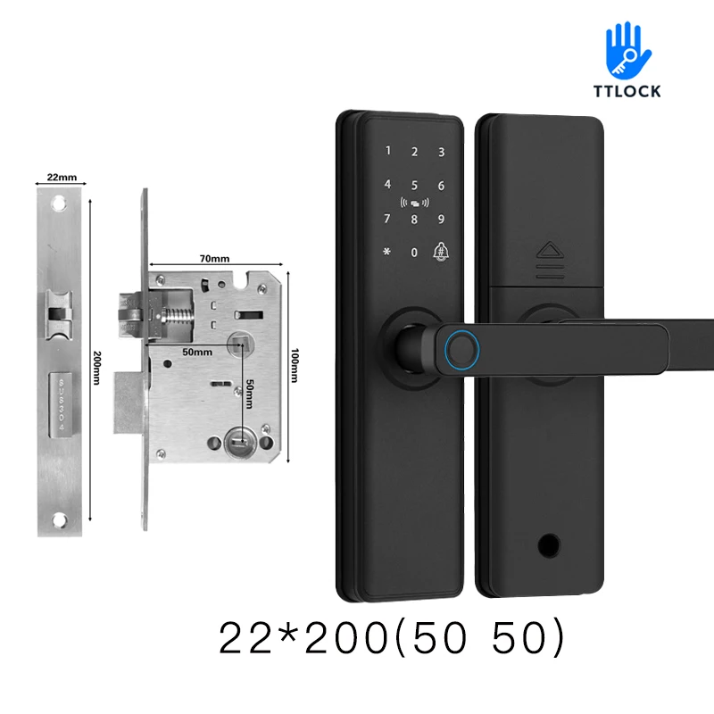 

Умный дверной замок 2025 года с Bluetooth-совместимым приложением TTLock, цифровой электронный замок, деревянный дверной замок для умного дома, отпечаток пальца
