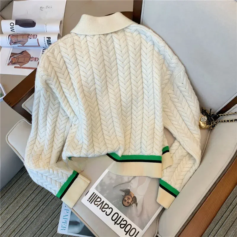 Женский костюм во французском стиле кардиган с широкими штанинами комплект из