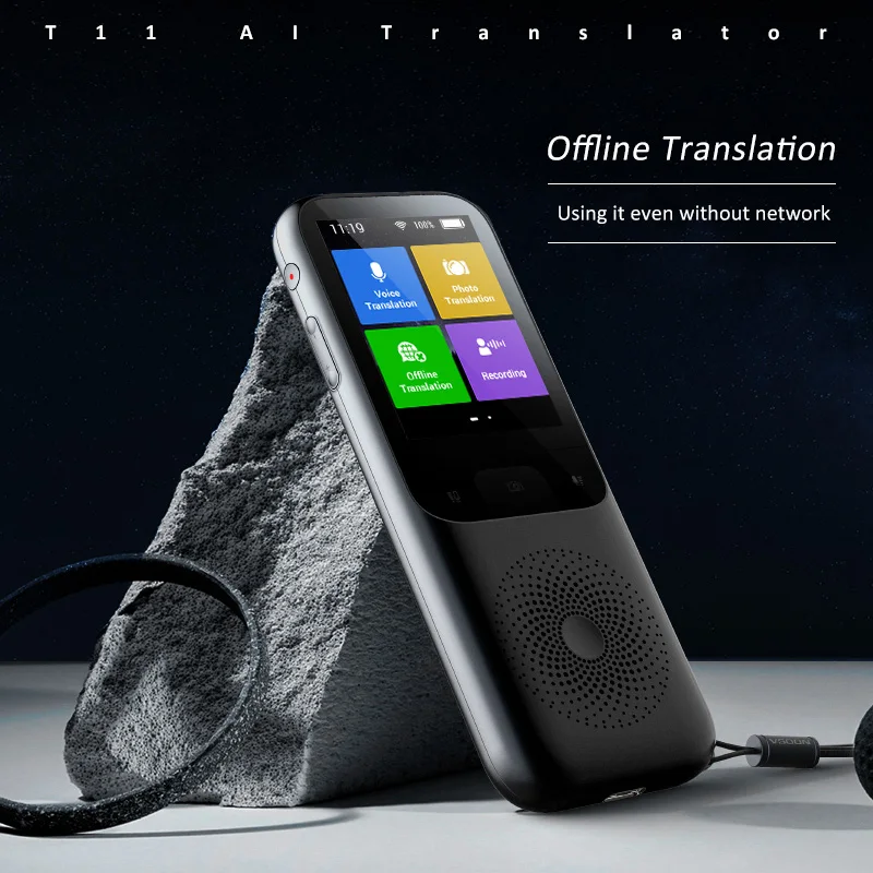 

New 137 Languages T11 Portable Smart Voice Translator Real-time Multi-Language Speech Interactive Wireless Recording Translation