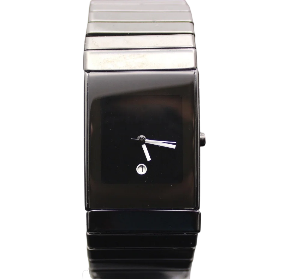 

Мужские черные керамические кварцевые часы женские квадратные XL Влюбленные