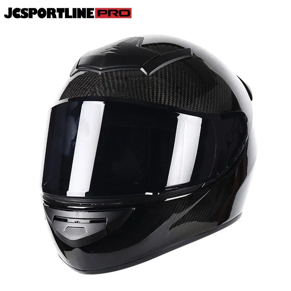 

Carbon Fiber Full Face Motorcycle Street Bike Helmet wine red