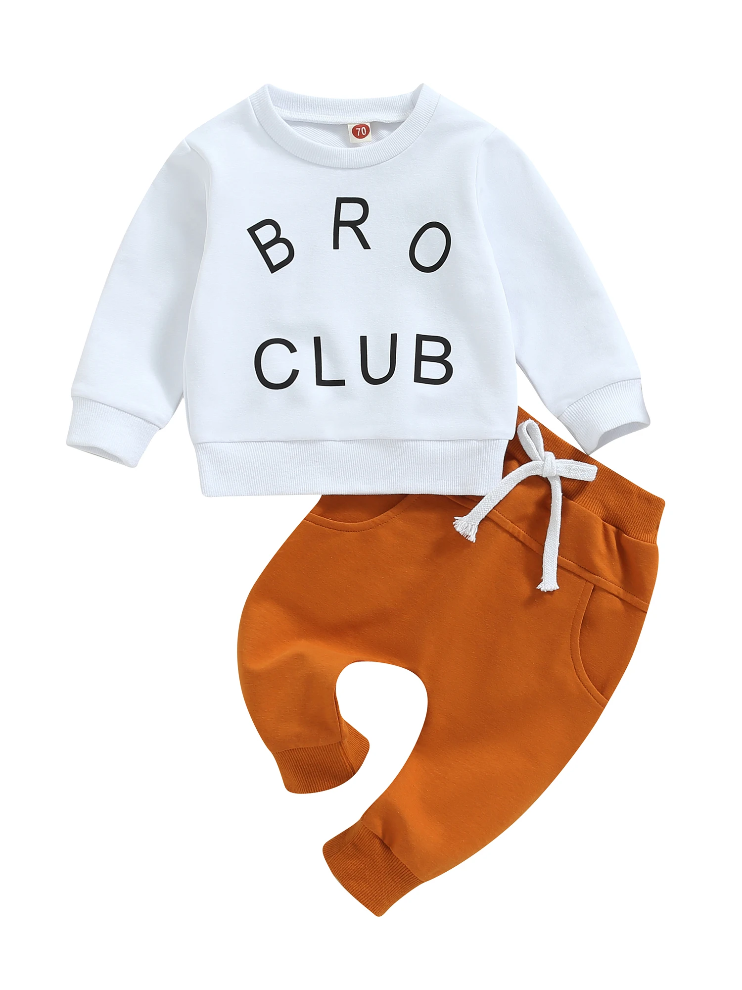 

Детский однотонный топ с длинным рукавом, круглым вырезом и надписью