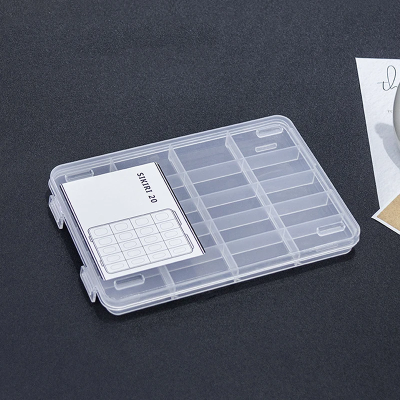 20-сеточный отсек пластиковый прозрачный ящик для хранения дрель ногтей