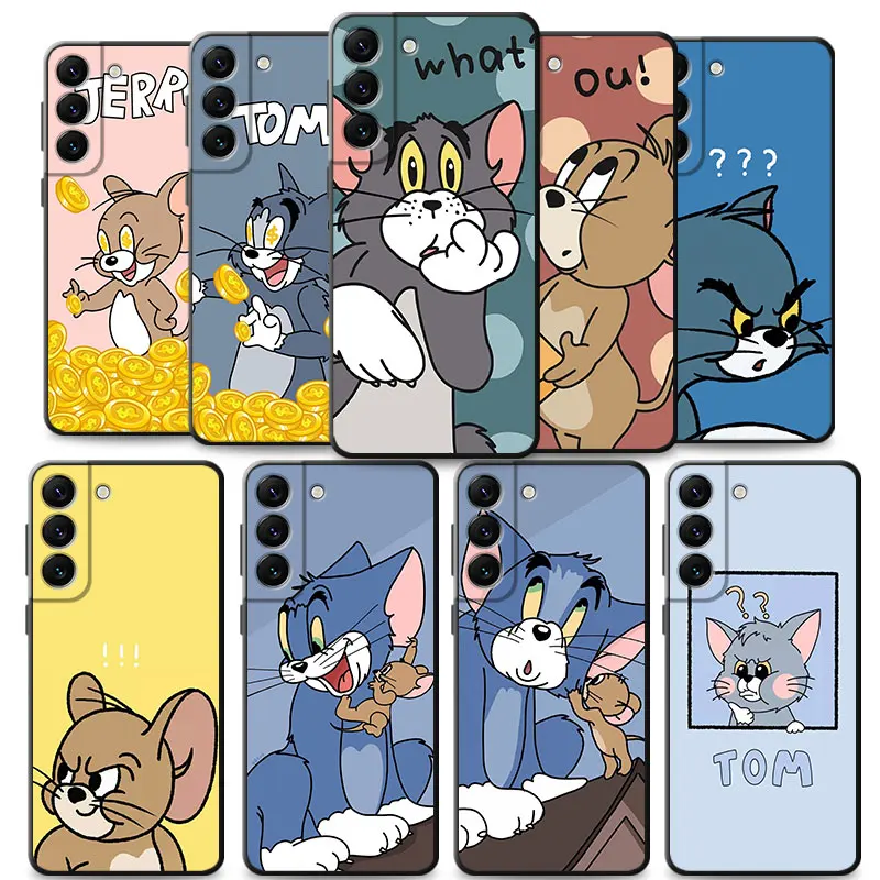 

For Samsung S21 Plus S20 FE S22 Ultra 5G S8 S7 S10e S10 Lite S9 Note 20 10 S20FE Note20 Note10 Phone Funda Anime Tom And Jerry