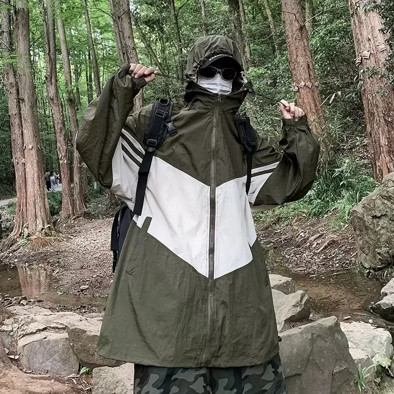 Куртка женская Солнцезащитная с цветными блоками стильный пиджак из вискозы