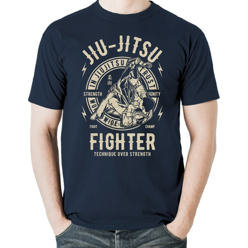 Смешанные боевые искусства Jiu jitsu футболка BJJ бразильский истребитель подарок