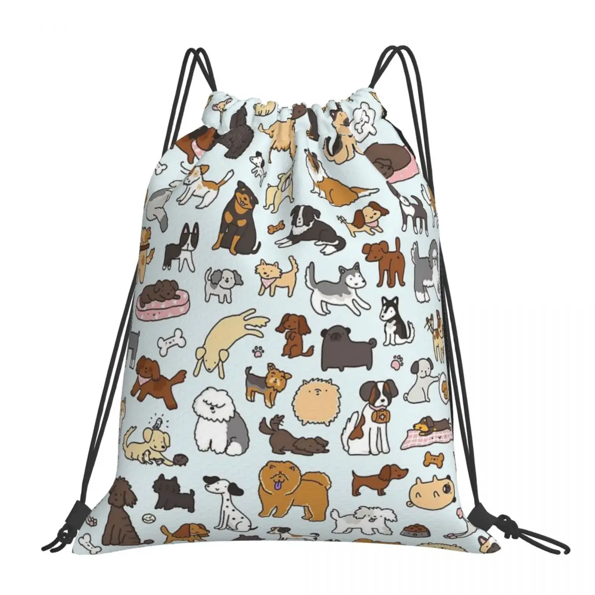 

Doggy каракули сумки на шнурке многофункциональные портативные рюкзаки на шнурке пакет карманные сумки для хранения для путешествий студентов