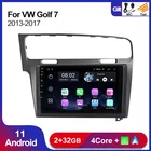 Автомобильный радиоприемник, стерео GPS для Volkswagen Golf 7 2013 2014 2015 2016 2017 2Din Android 11 2 + 32 ГБ RDS FM 2 USB BT аудио видеоплеер