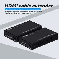 2021 hdmi network cable extender female to female rj45 signal amplification transmitter 60 meters hdmi to hdmi extension