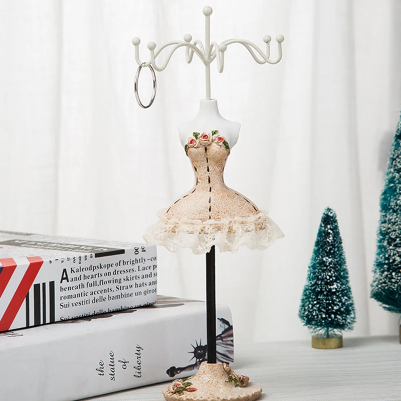 Fashion Jewelry Display Stand Rotating Mannequin Resin Iron Jewelry Stand Necklace Bracelet Anklet Storage Resin Iron Crafts