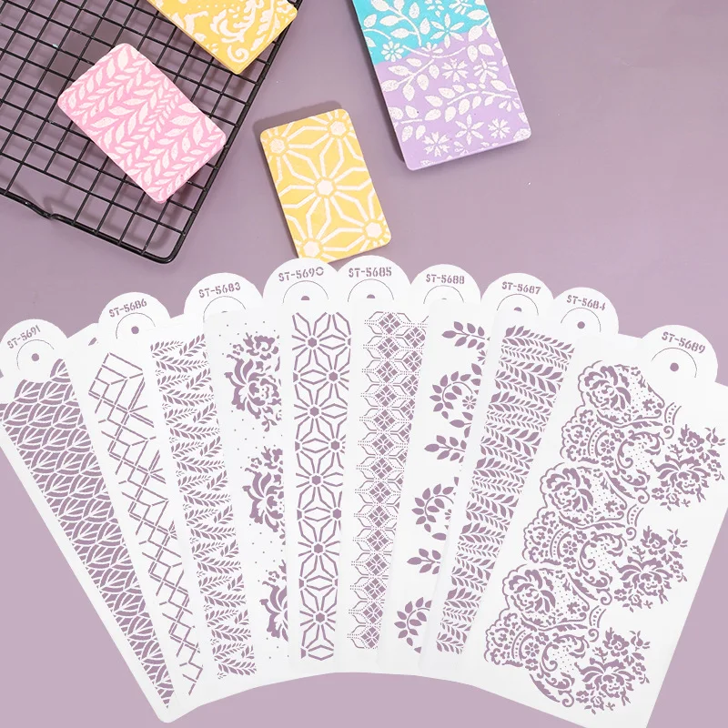 

1 Pc Print Template Tool Stencils Cake Lace Spray Mold Baking Stencils for DIY Scrapbooking Plastic Stencil Templates for Cake