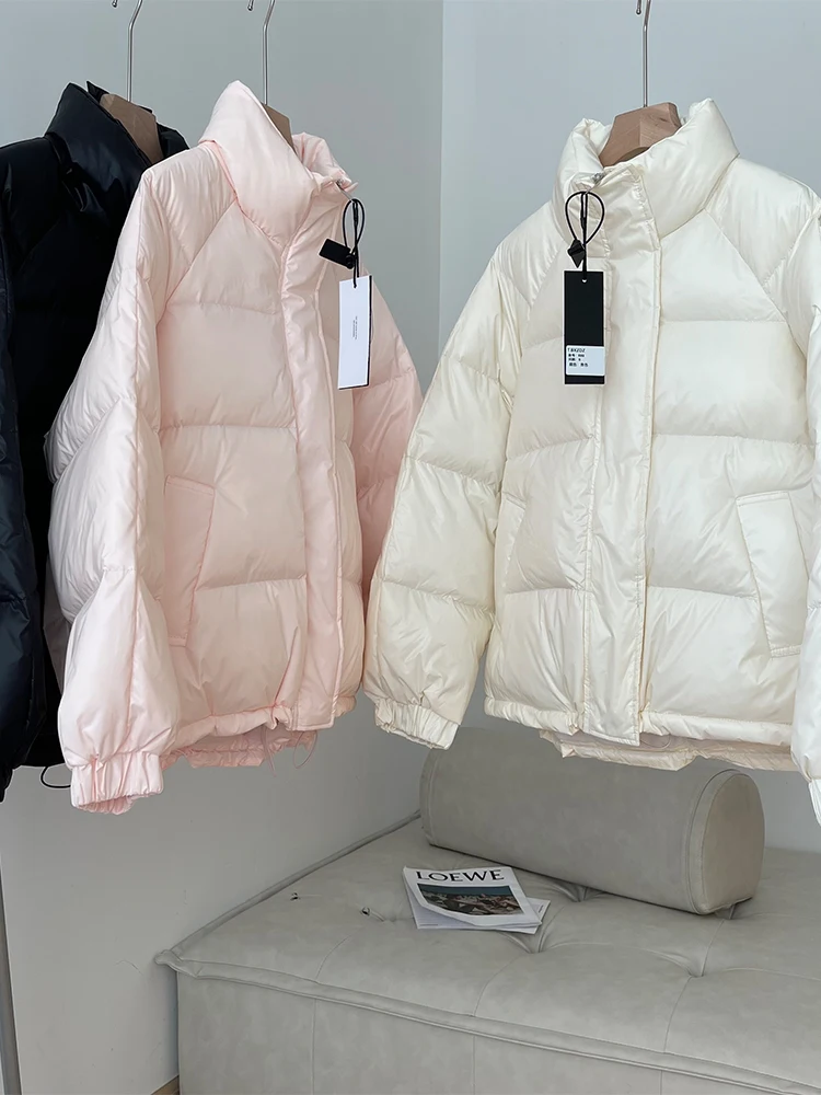 Женская черная готическая куртка-парка с высоким воротником и длинными рукавами