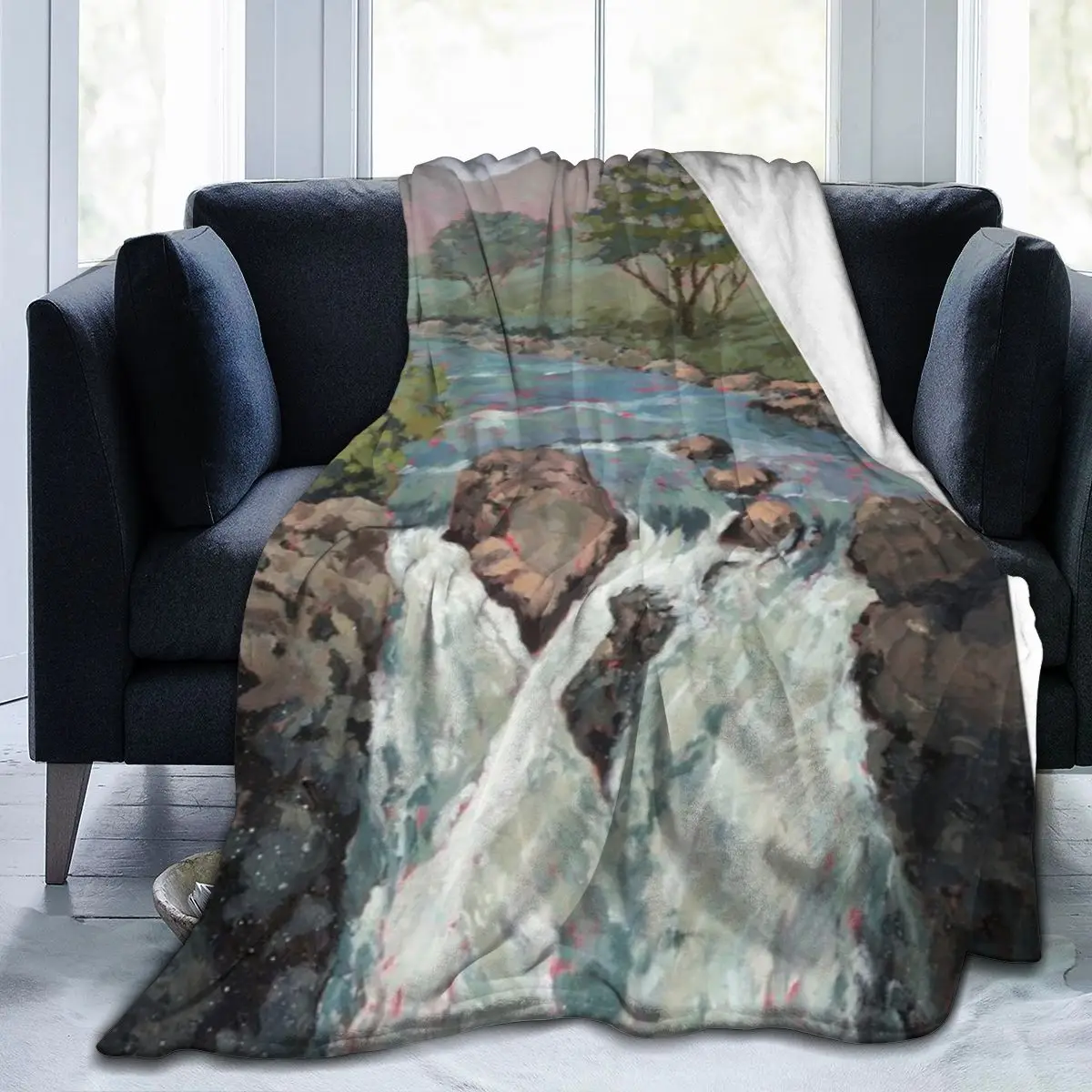Водопад в шотландских хайлендесах возле глико от Tracey Pacitti ультрамягкое одеяло из