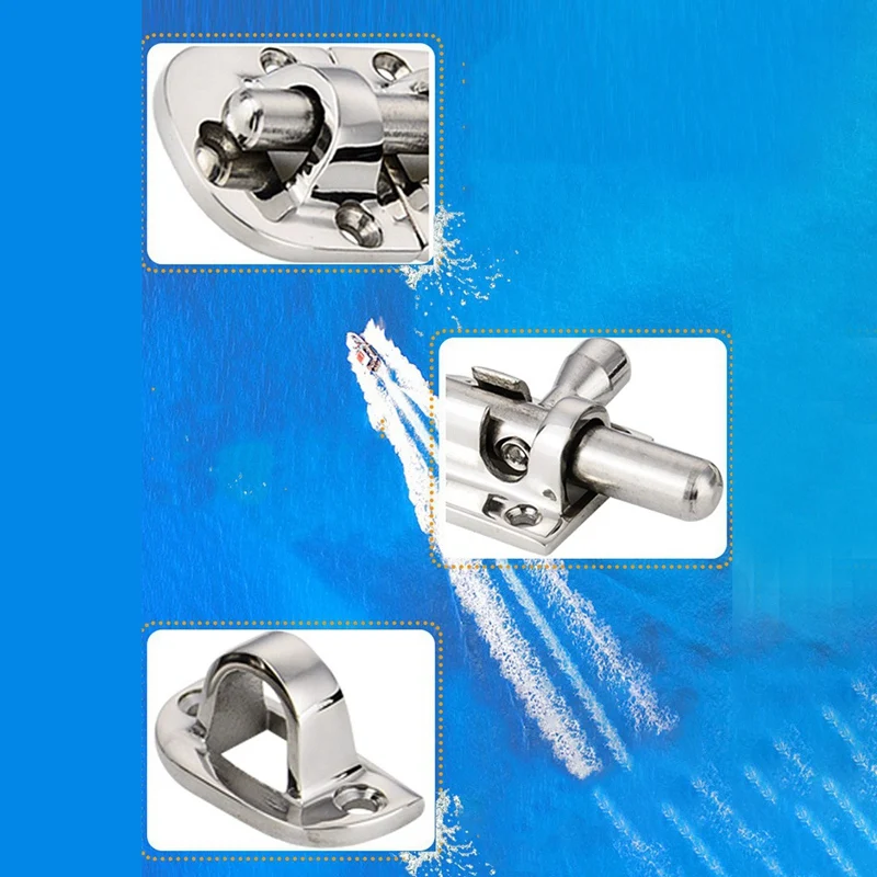 Навесной замок для лодки ручной из нержавеющей стали прочный простой в