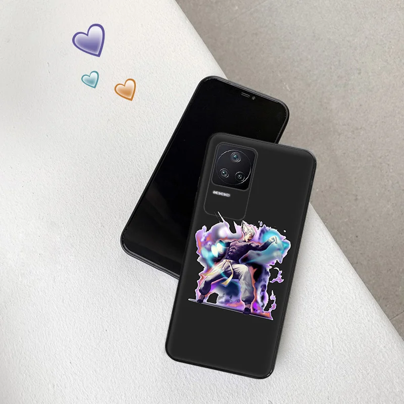 Черный матовый чехол для телефона Xiaomi Poco C61 M5 M5s X5 Pro 5G C51 C50 C40 X4 X3 F5 M4 M3 F3 GT Soft One Punch Man