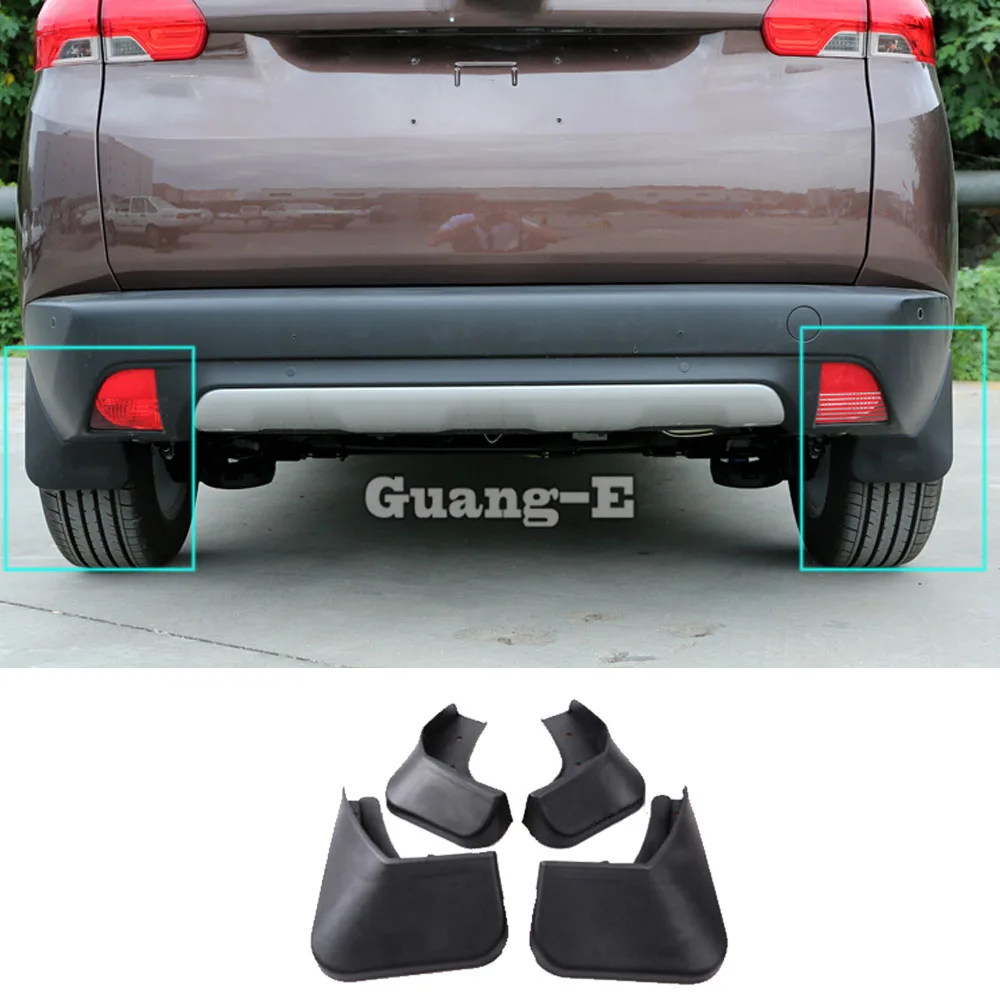 

For Peugeot 2008 2014 2015 2016 2017 Car Cover Styling Plastic Fender Soft Mudguard Protection Flap Splash Mud Guard Frame 4pcs