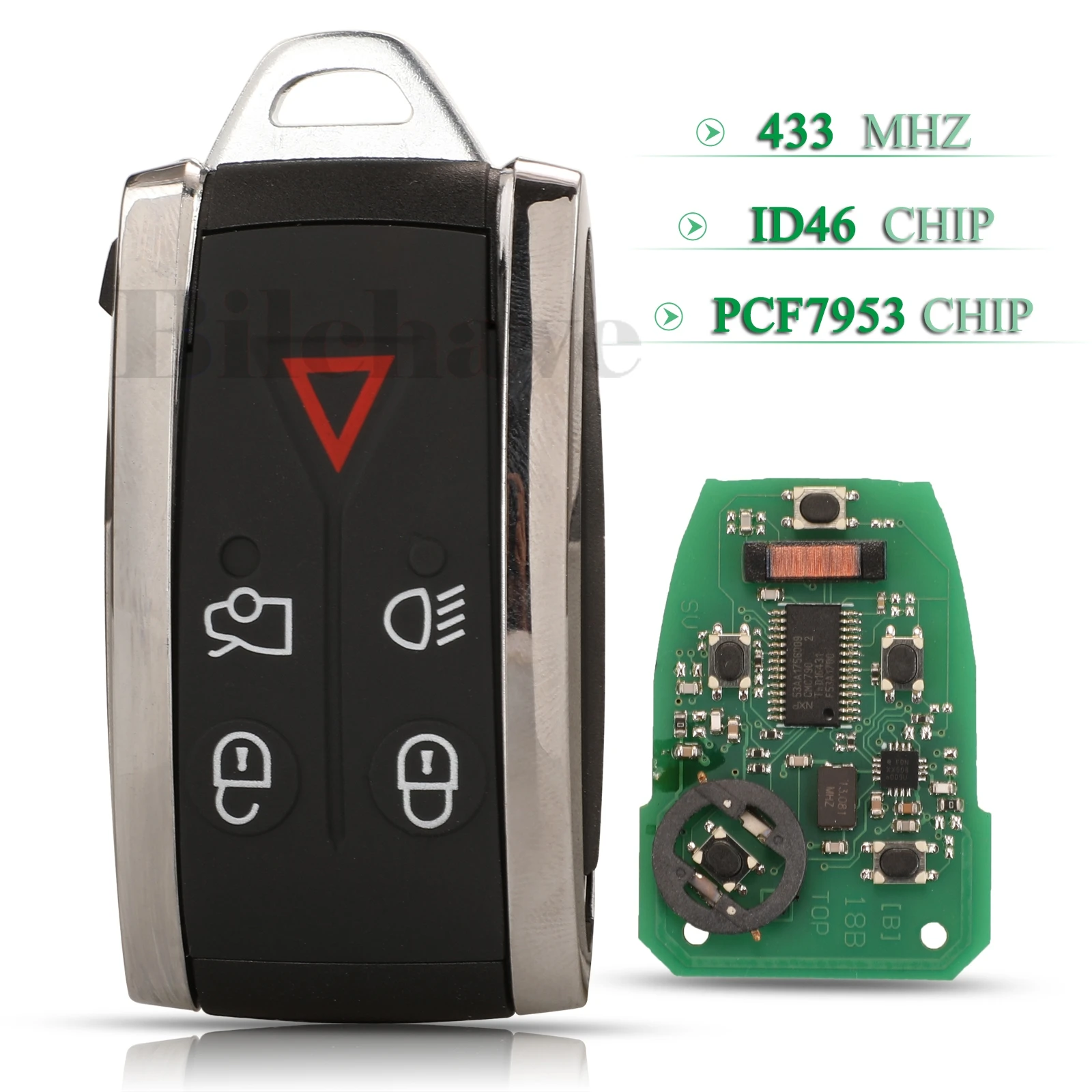 

5-кнопочный Дистанционный Ключ Jingyuqin Для Jaguar XF XJ8 XKR XK8 XK-315/433 МГц FSK ID46 PCF7953