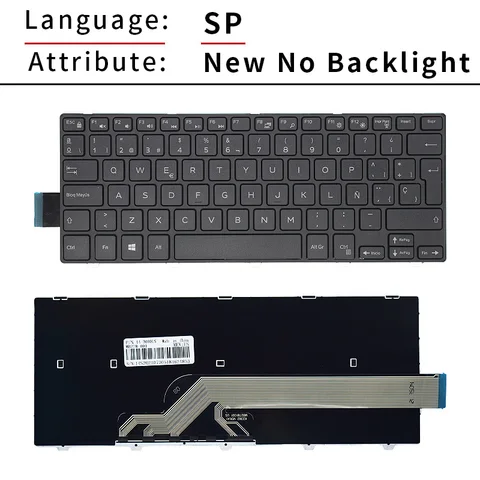 Русская клавиатура для ноутбуков Dell Inspiron 14 3000 3452 3458 3459 5447 5448 5441 5455 5458 5457 5459 7447 3442 3467 3459