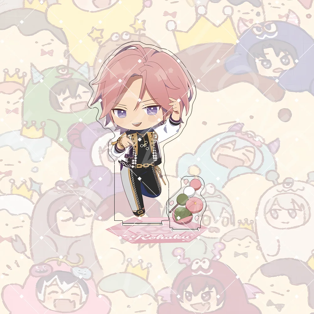 Фото Акриловая подставка-брелок Game Ensemble Stars 10 см: Ватару Хибик, Эйчи Тенсюин, Хокуто Хидака. Декор для стола для фанатов аниме. №5