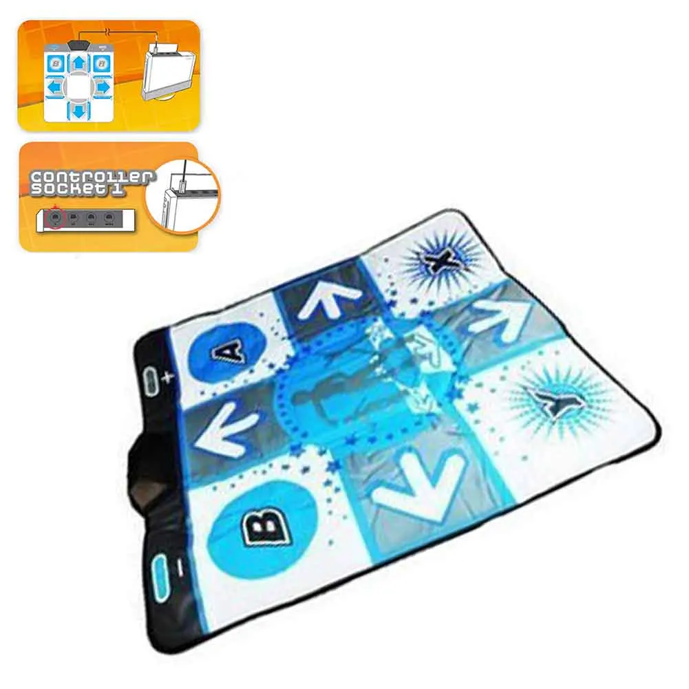 

USB Dance Pad Bodybuilding Foot Print Anti Slip Gaming Step Blanket Fitness Home Revolution Mat HD Video Arcade For Wii