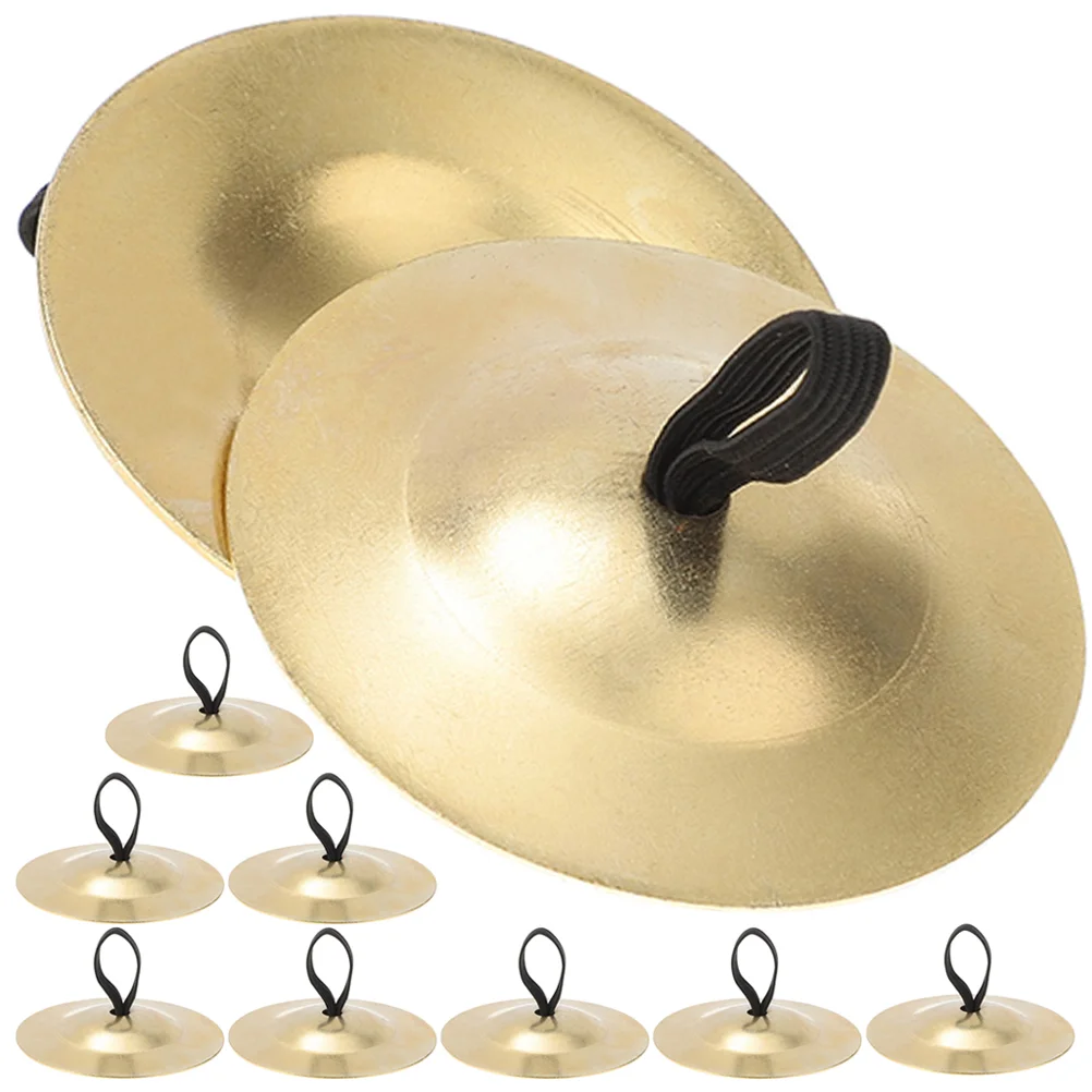 

5 Pairs Belly Dancing Finger Cymbals Kids Goody Bag Stuffers Small Toys Wooden Musical Instrument Mini Copper Instruments Child